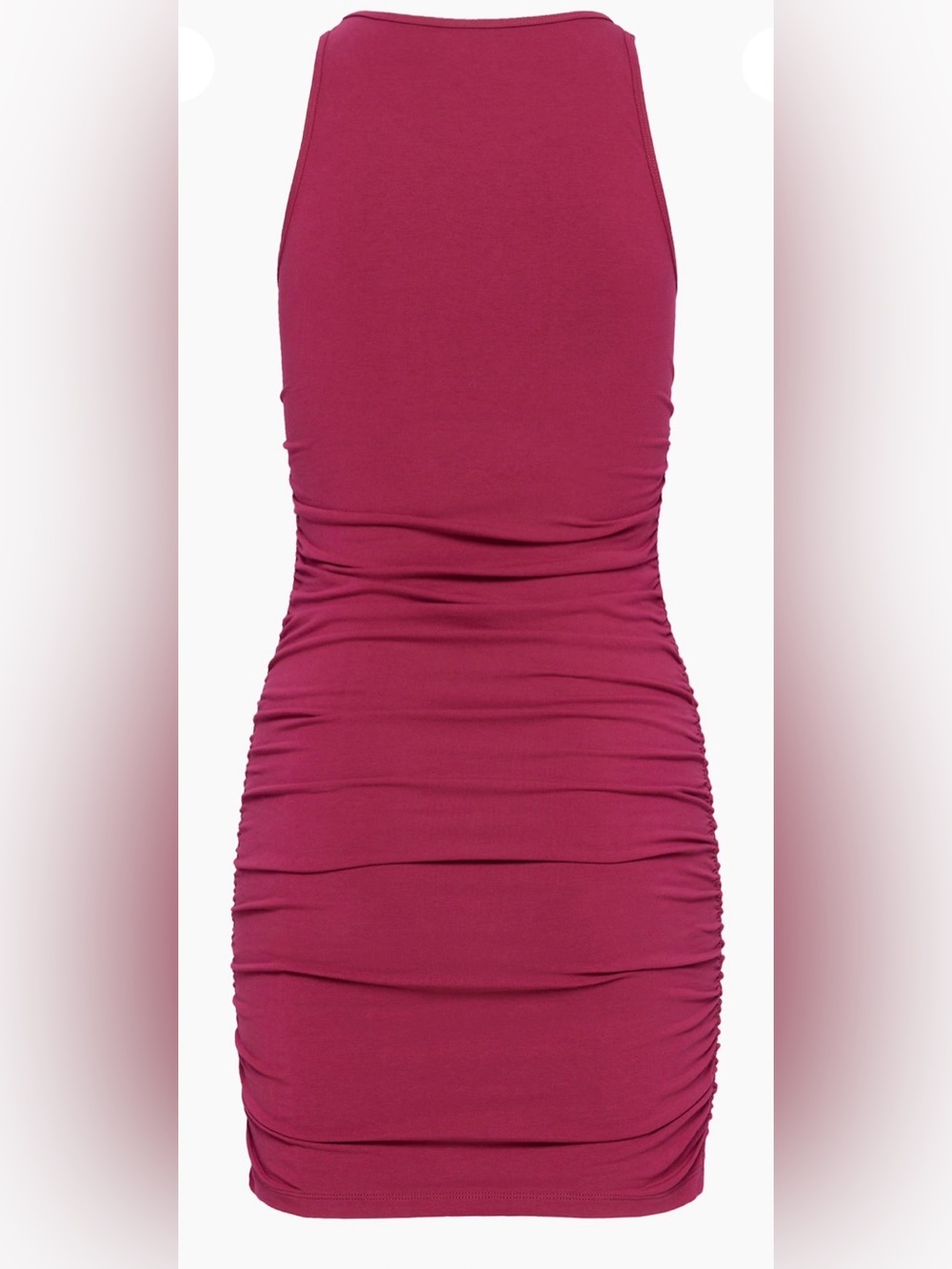 TNA Chill Malibu Fuschia Ruched Tank Bodycon Mini Dress Aritzia - Picture 2 of 15
